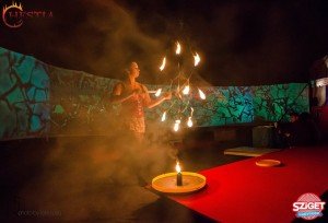 Hestia tűzzsonglőr a Sziget Fesztiválon